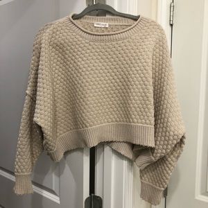 Vestique waffle oversized crop sweater